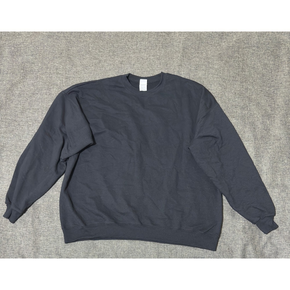Hanes Mens 2XL Sweatshirt Black EcoSmart Pullover Crewneck